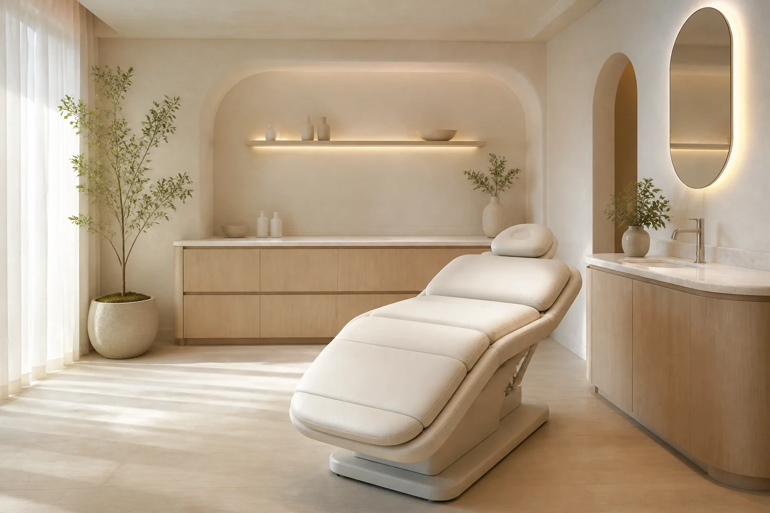 Serene treatment room
